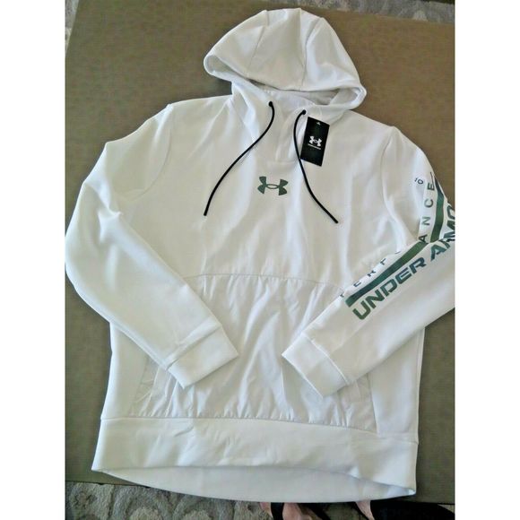 Under Armour 1360730-114 Men's Size Large Summit Hoodie White Sweatshirt $90 - Picture 3 of 7